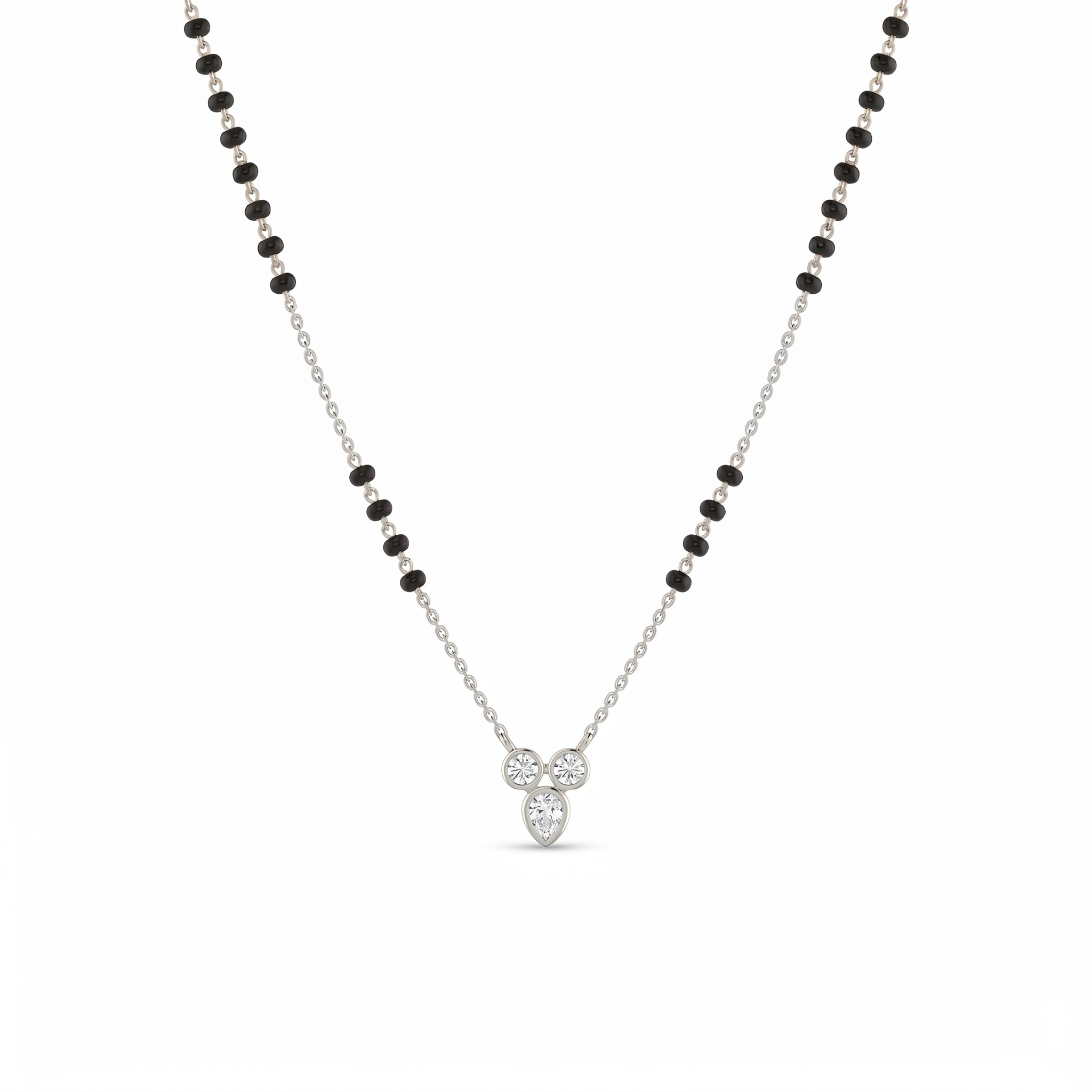 Opulent Whisper Diamond Mangalsutra by SVADEZI - rhodium