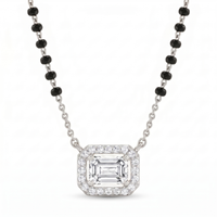 Regal Glow Diamond Mangalsutra by SVADEZI - rhodium