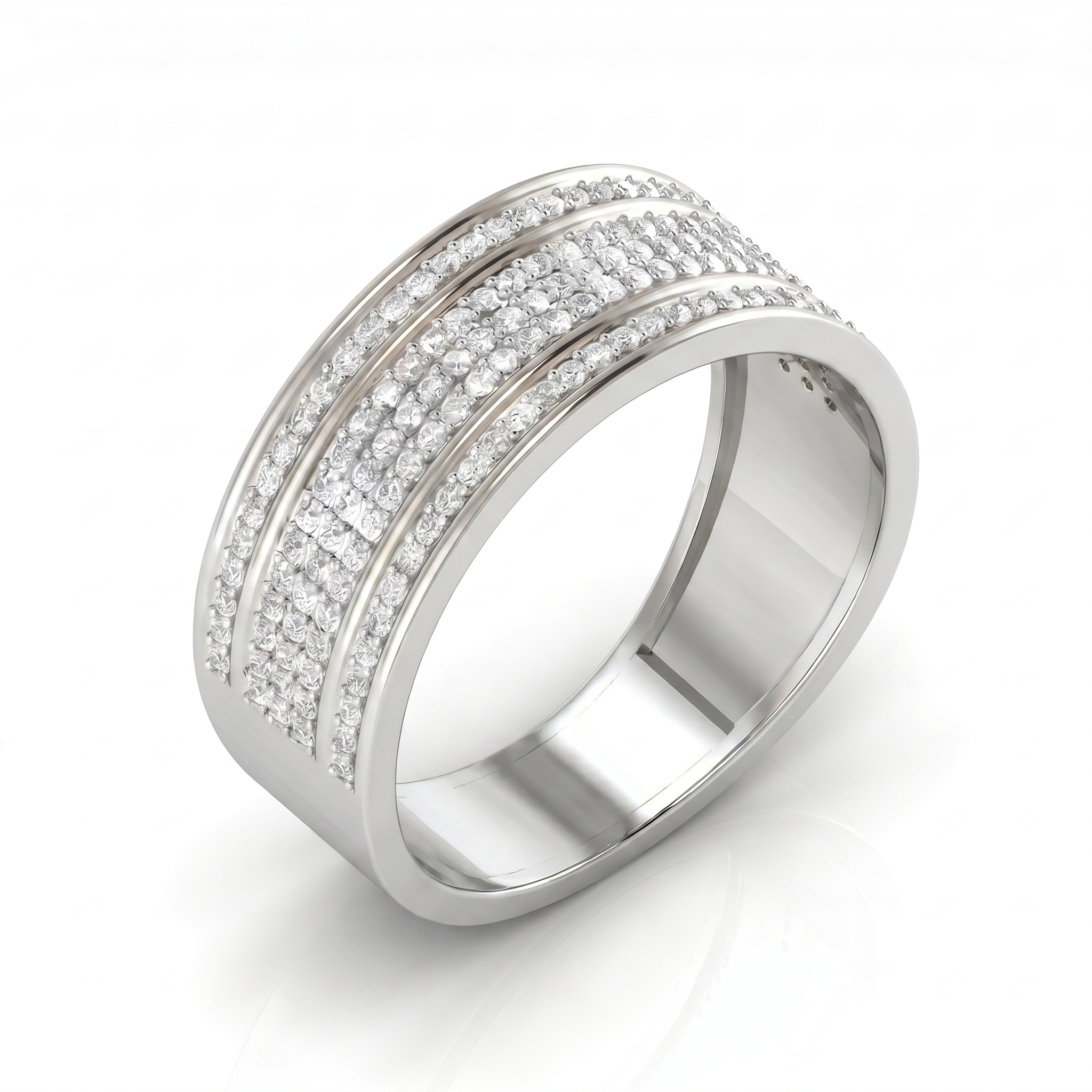 Sublime Harmony Diamond Ring by SVADEZI - rhodium