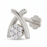 Velvet Bliss Diamond Nose Pin by SVADEZI - rhodium