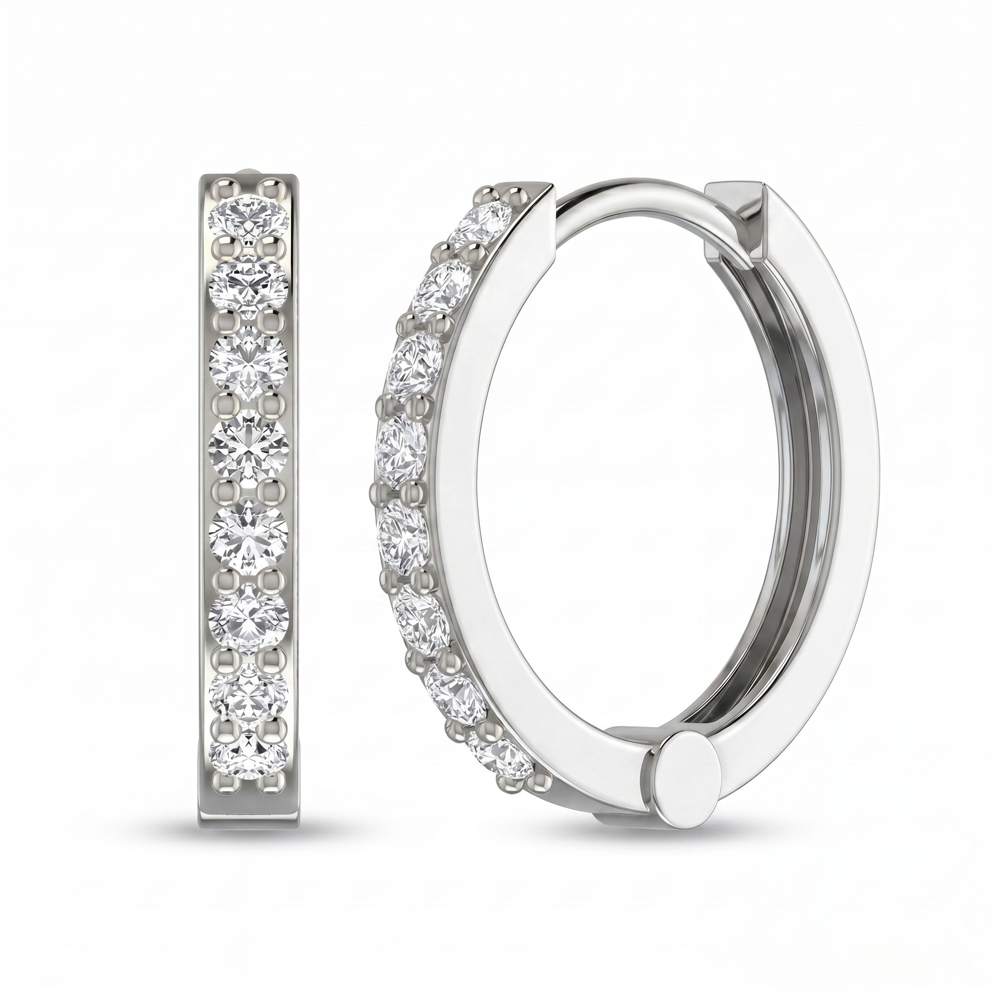 Mystic Embrace Diamond Earrings by SVADEZI - rhodium