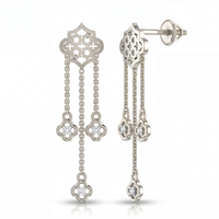 Regal Sonata Diamond Earrings by SVADEZI - rhodium