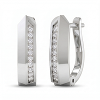 Gilded Legacy Diamond Earrings by SVADEZI - rhodium
