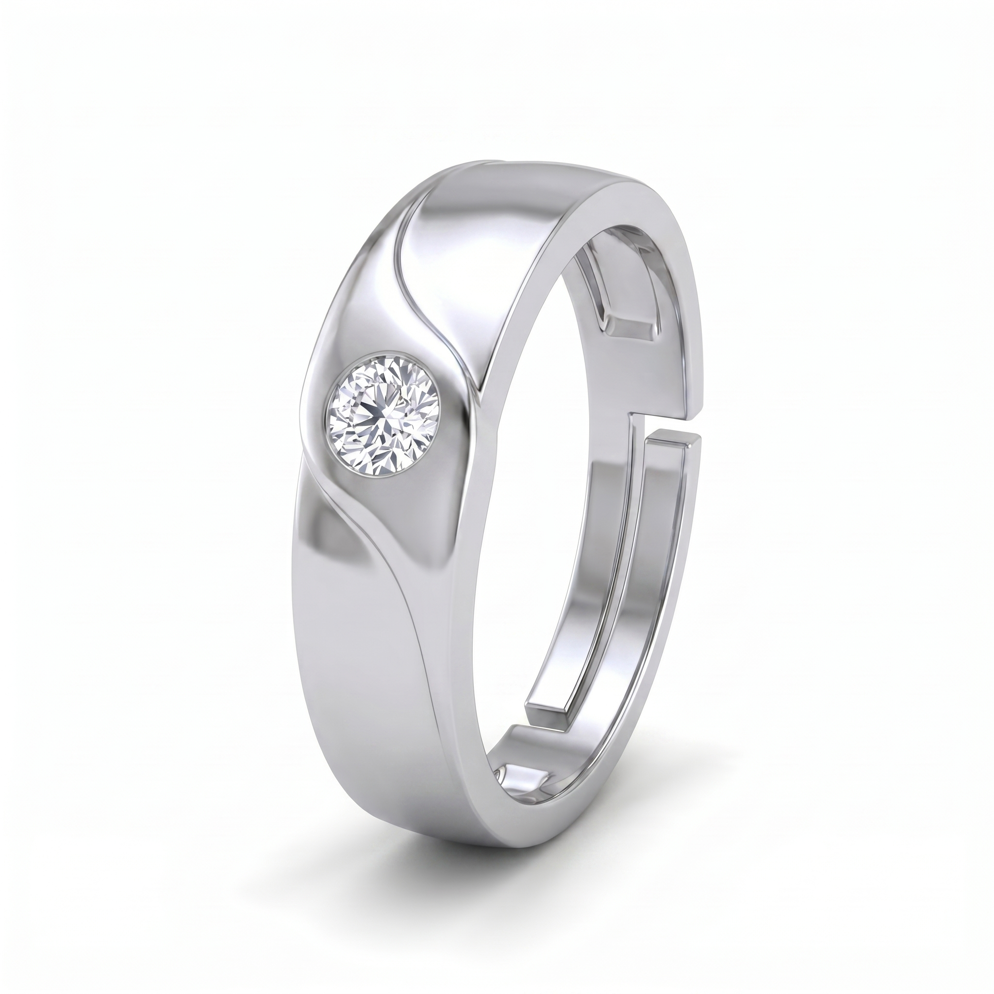 Aureate Allure Diamond Ring by SVADEZI - rhodium