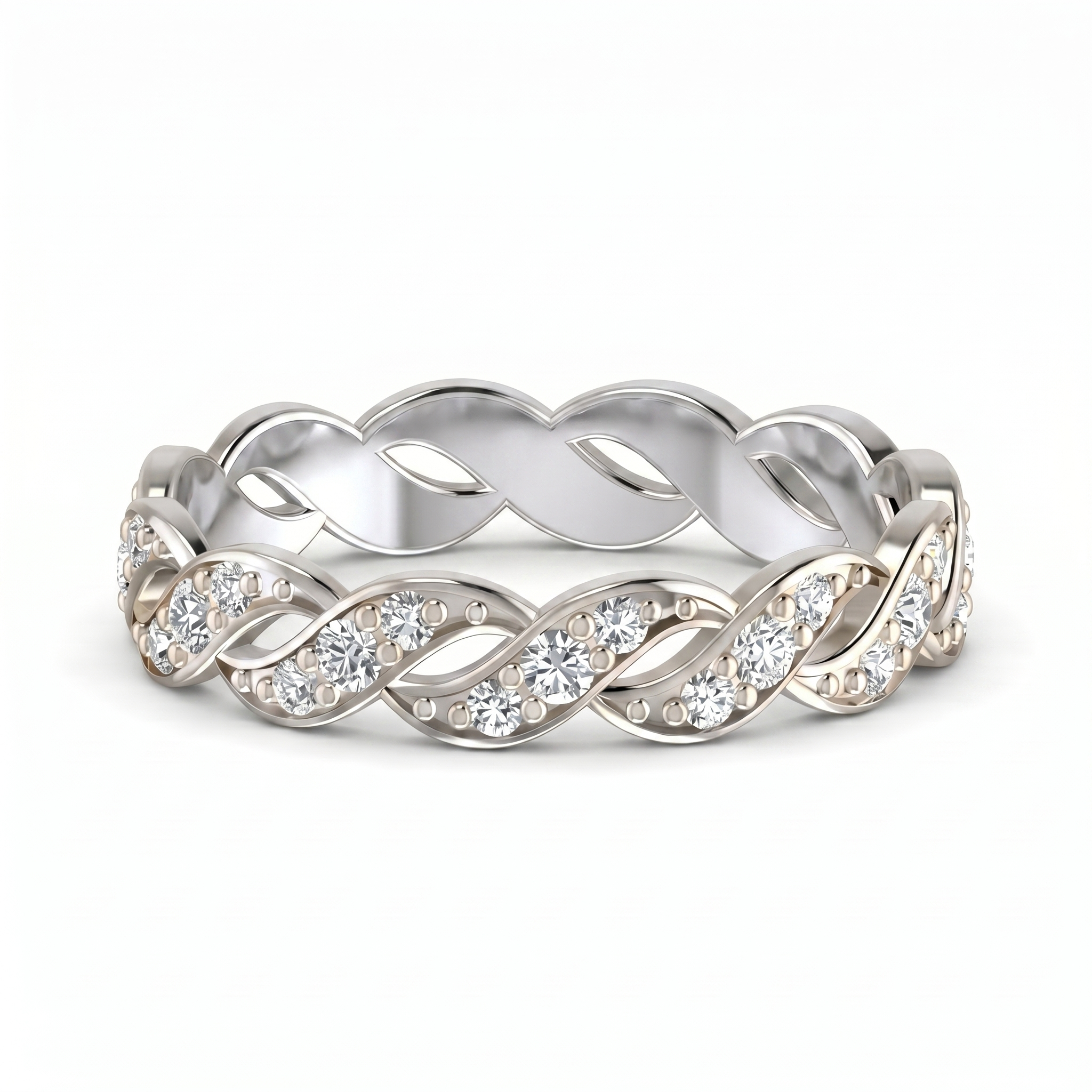 Radiant Symphony Diamond Ring by SVADEZI - rhodium