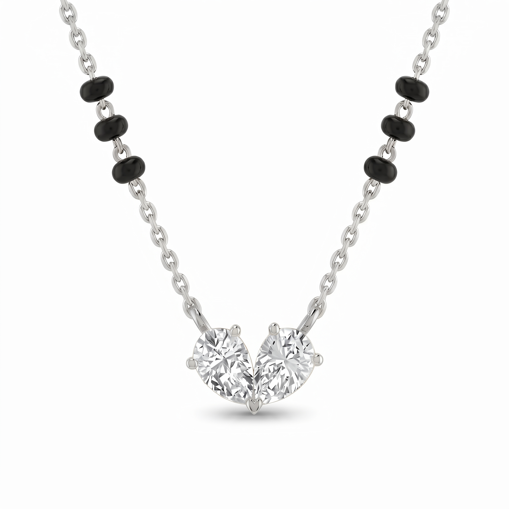 Sovereign Bloom Diamond Mangalsutra by SVADEZI - rhodium