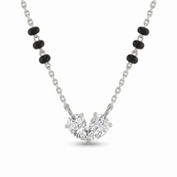Sovereign Bloom Diamond Mangalsutra by SVADEZI - rhodium