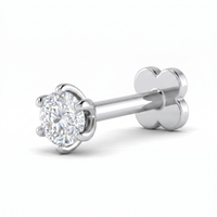 Mystic Dream Diamond Nose Pin by SVADEZI - rhodium