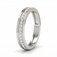 Sparkling Grace Men's Diamond Ring by SVADEZI - rhodium