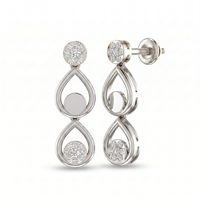 Divine Sonata Diamond Earrings by SVADEZI - rhodium