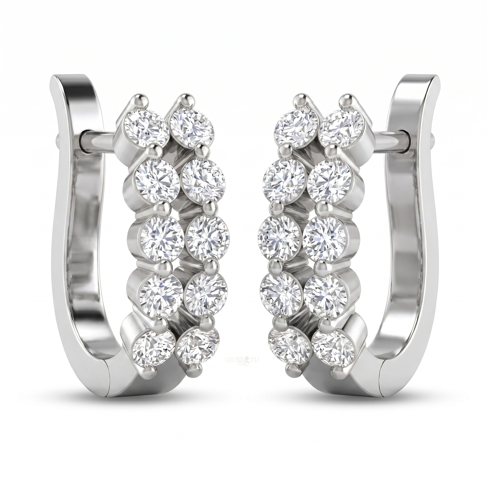 Regal Melody Diamond Earrings by SVADEZI - rhodium