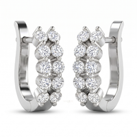 Regal Melody Diamond Earrings by SVADEZI - rhodium