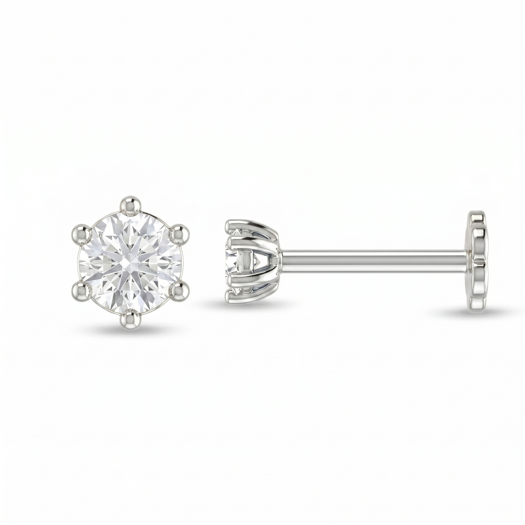 Enchanted Heritage Diamond Nose Pin by SVADEZI - rhodium