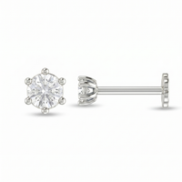 Enchanted Heritage Diamond Nose Pin by SVADEZI - rhodium