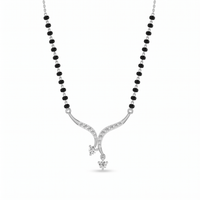 Majestic Elegance Diamond Mangalsutra by SVADEZI - rhodium