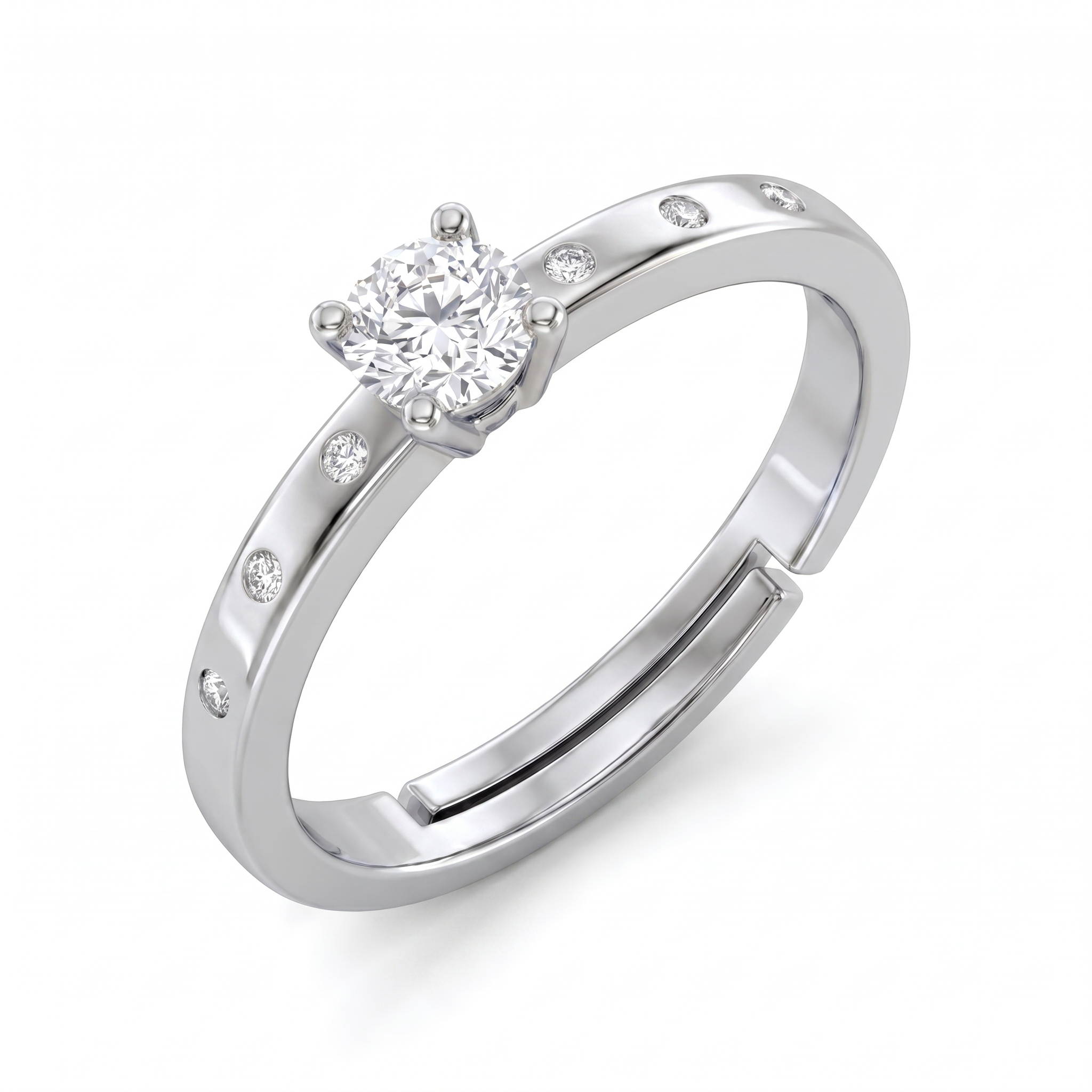 Sublime Glow Diamond Ring by SVADEZI - rhodium