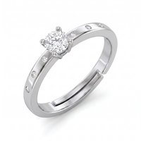 Sublime Glow Diamond Ring by SVADEZI - rhodium