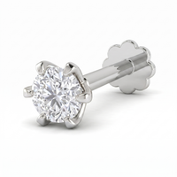 Regal Mystique Diamond Nose Pin by SVADEZI - rhodium