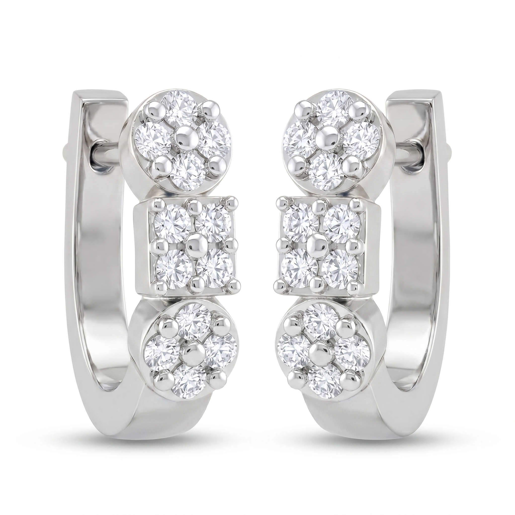 Tender Beauty Diamond Earrings by SVADEZI - rhodium