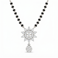 Sacred Vision Diamond Mangalsutra by SVADEZI - rhodium