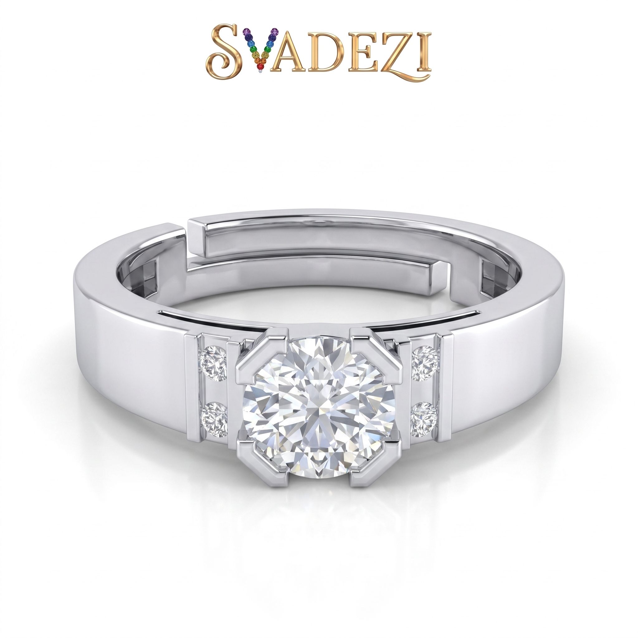 Regal Whisper Diamond Ring by SVADEZI - rhodium