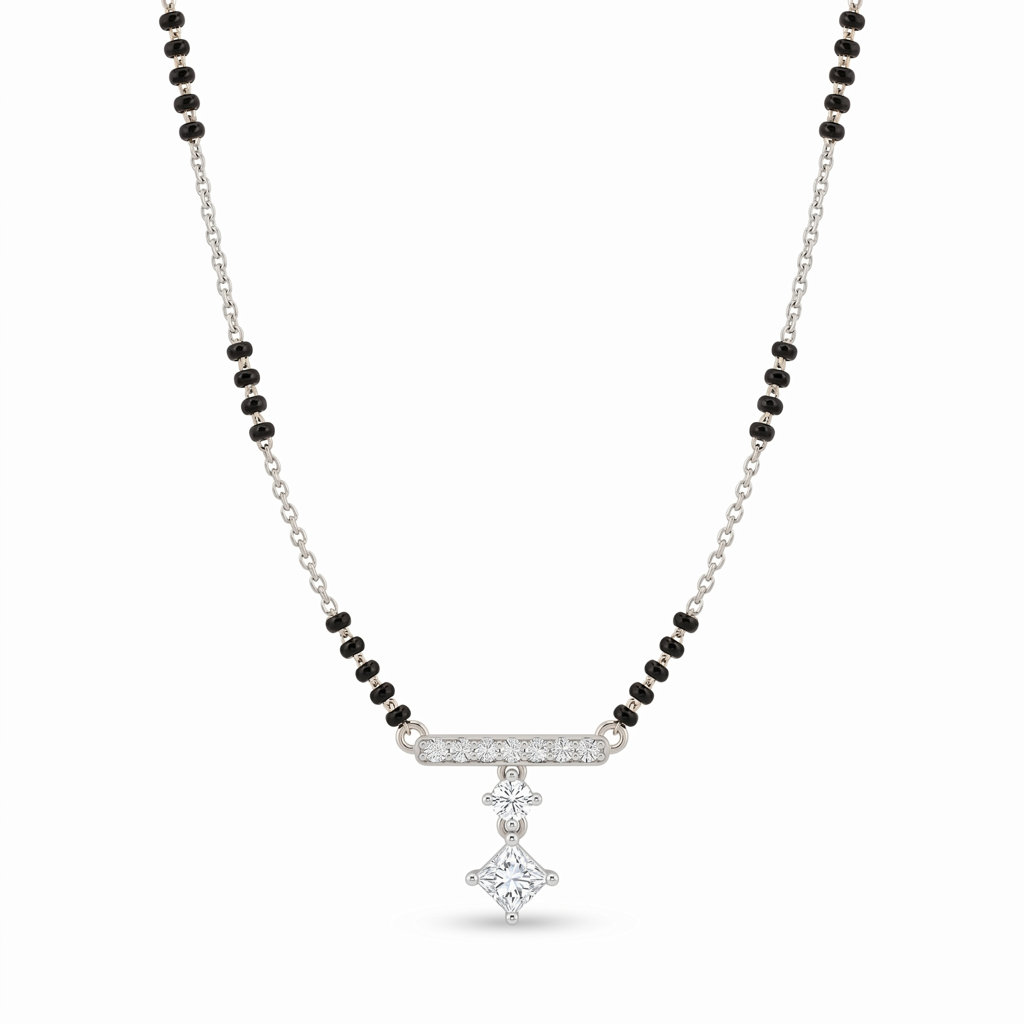 Heavenly Eternity Diamond Mangalsutra by SVADEZI - rhodium