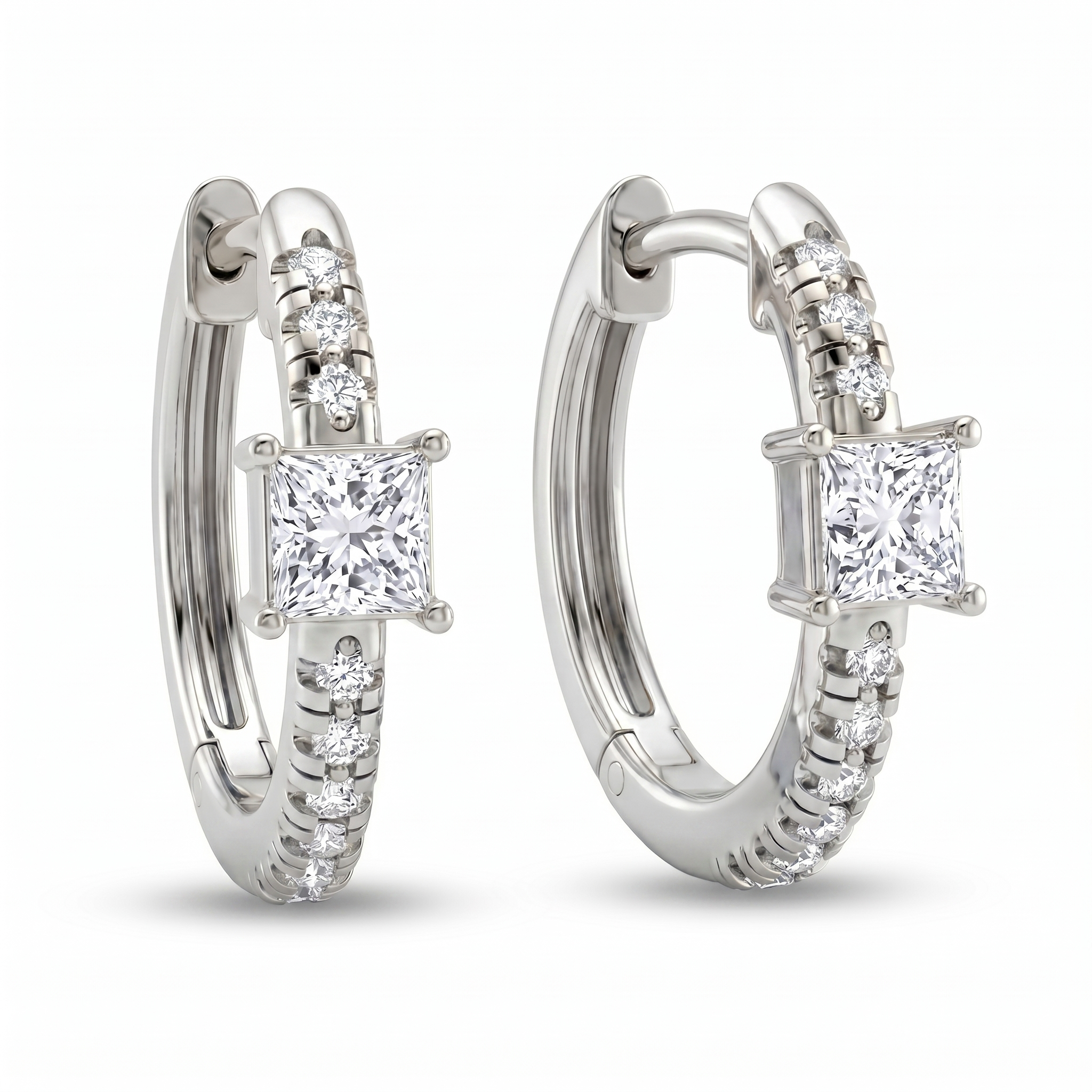 Sovereign Sonata Diamond Earrings by SVADEZI - rhodium