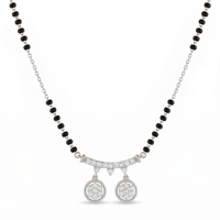 Glistening Spell Diamond Mangalsutra by SVADEZI - rhodium