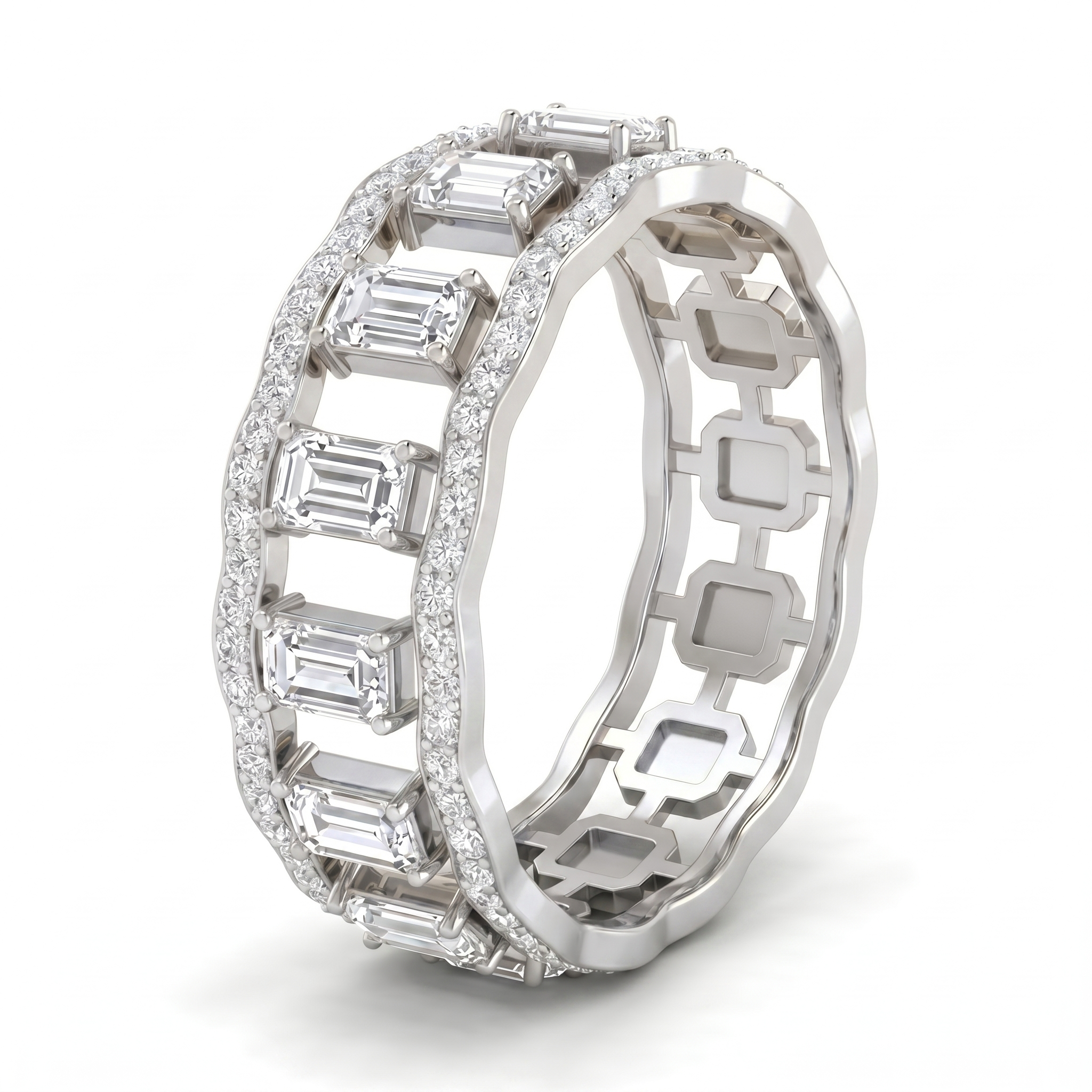 Opulent Whisper Diamond Ring by SVADEZI - rhodium