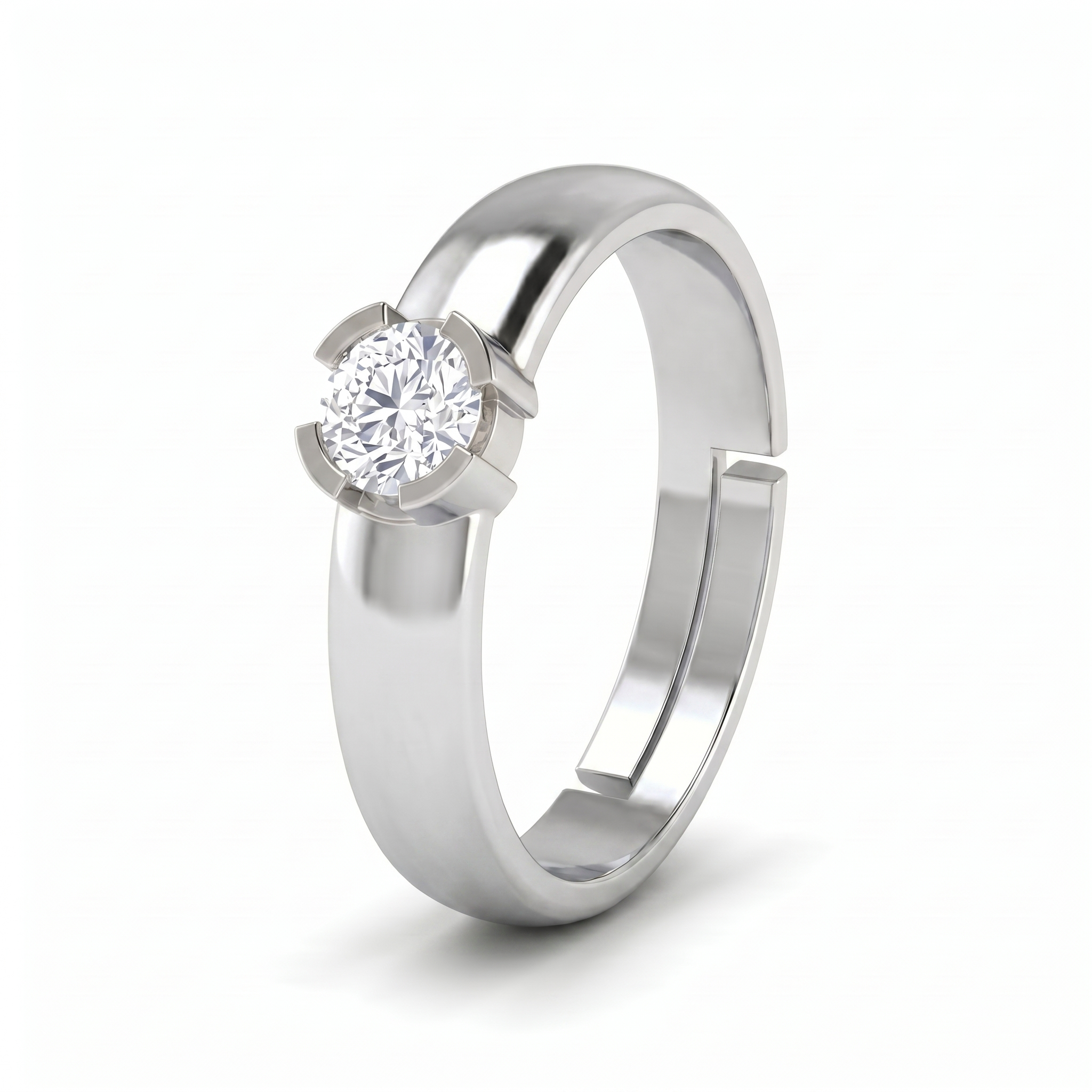 Imperial Petal Men's Diamond Ring by SVADEZI - rhodium