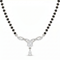 Glowing Mystique Diamond Mangalsutra by SVADEZI - rhodium