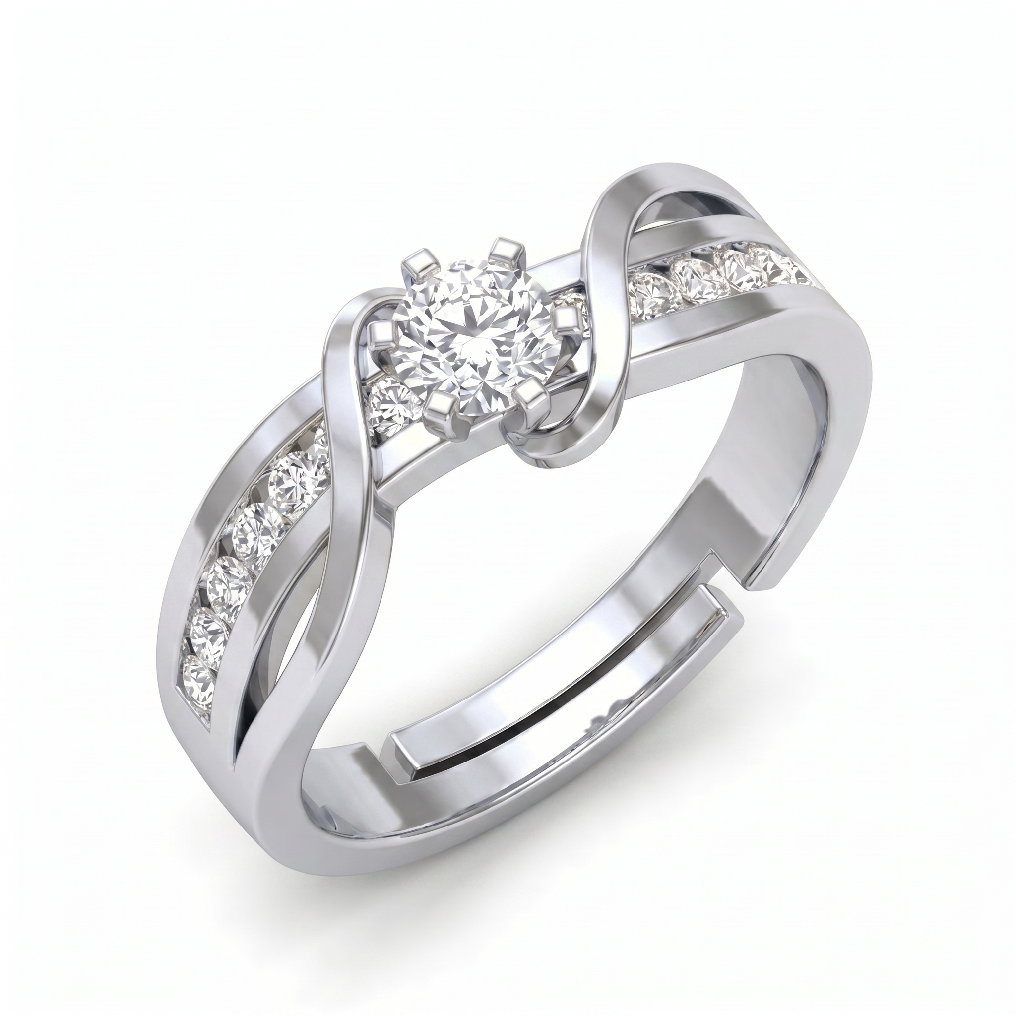 Ornate Reverie Diamond Ring by SVADEZI - rhodium