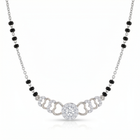 Lustrous Whisper Diamond Mangalsutra by SVADEZI - rhodium