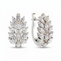 Enthroned Splendor Diamond Earrings by SVADEZI - rhodium