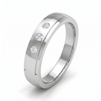 Glistening Petal Men's Diamond Ring by SVADEZI - rhodium