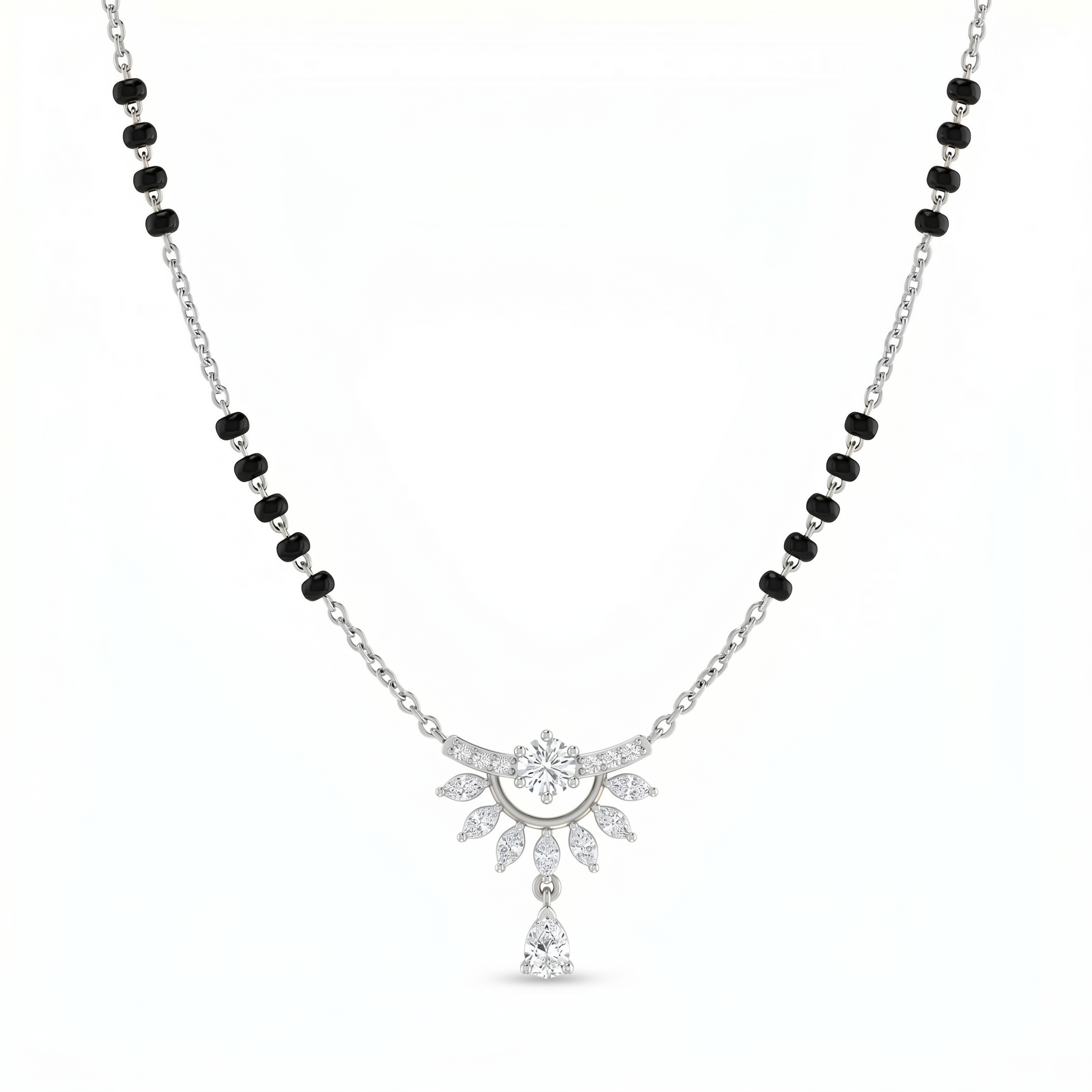 Opulent Dream Diamond Mangalsutra by SVADEZI - rhodium