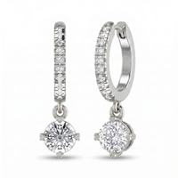 Sovereign Legacy Diamond Earrings by SVADEZI - rhodium