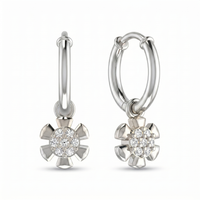 Regal Ode Diamond Earrings by SVADEZI - rhodium