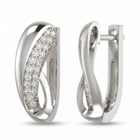 Heavenly Grace Diamond Earrings by SVADEZI - rhodium