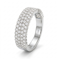 Opulent Halo Diamond Ring by SVADEZI - rhodium