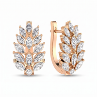 Enthroned Splendor Diamond Earrings by SVADEZI - rose