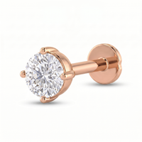 Cascading Aura Diamond Nose Pin by SVADEZI - rose