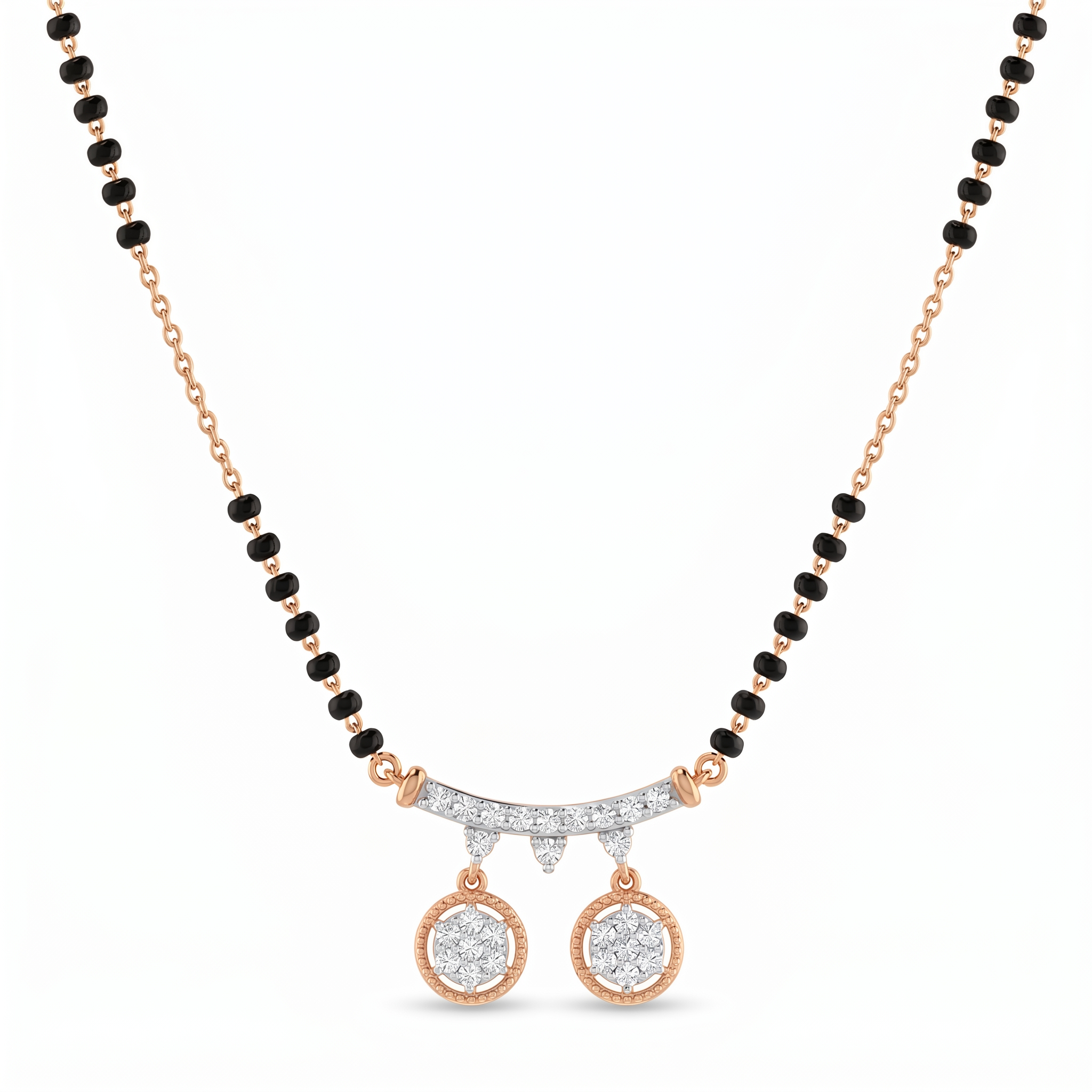 Glistening Spell Diamond Mangalsutra by SVADEZI - rose