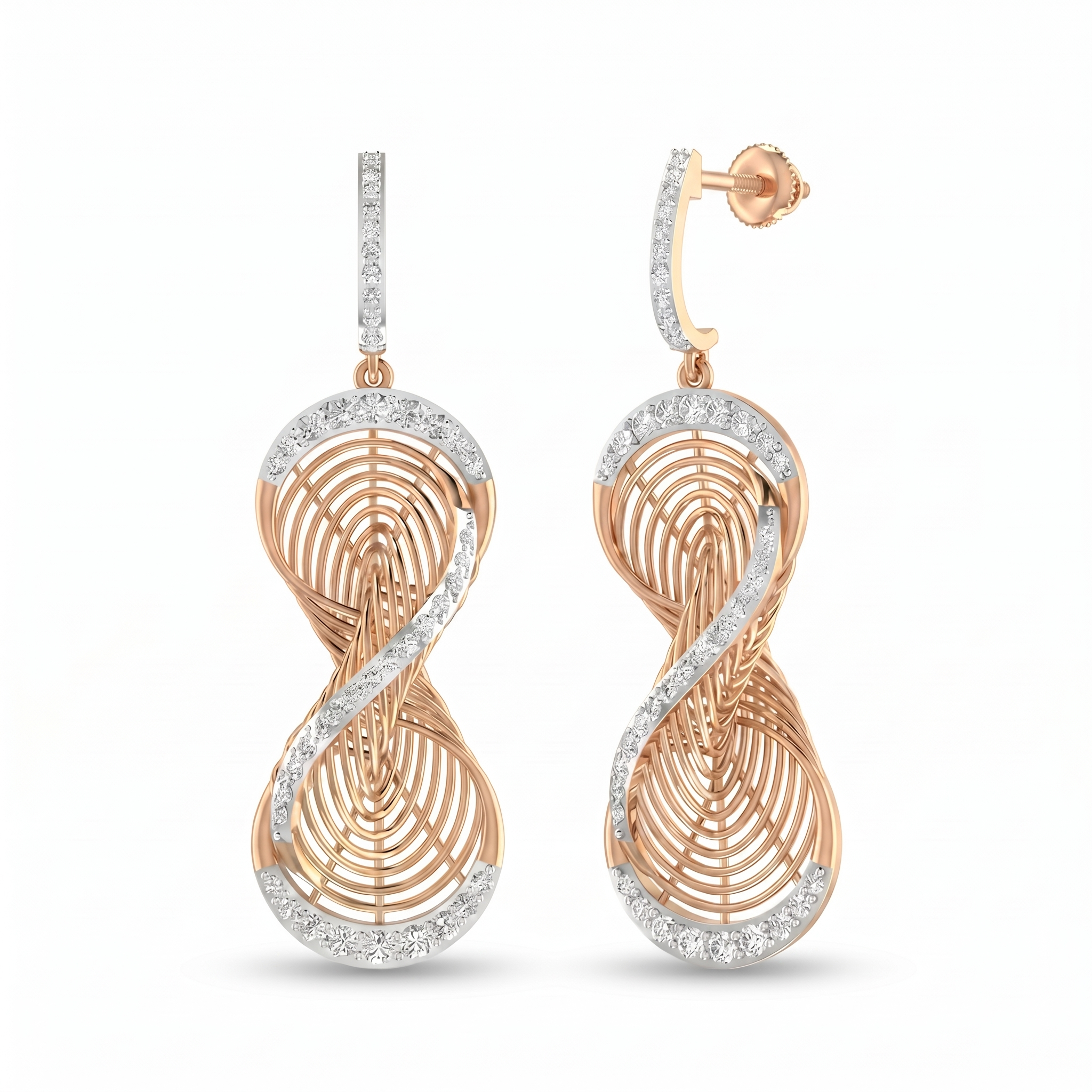 Whispering Mystique Diamond Earrings by SVADEZI - rose