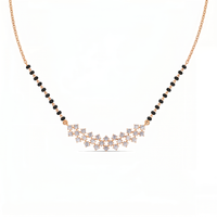 Sparkling Halo Diamond Mangalsutra by SVADEZI - rose
