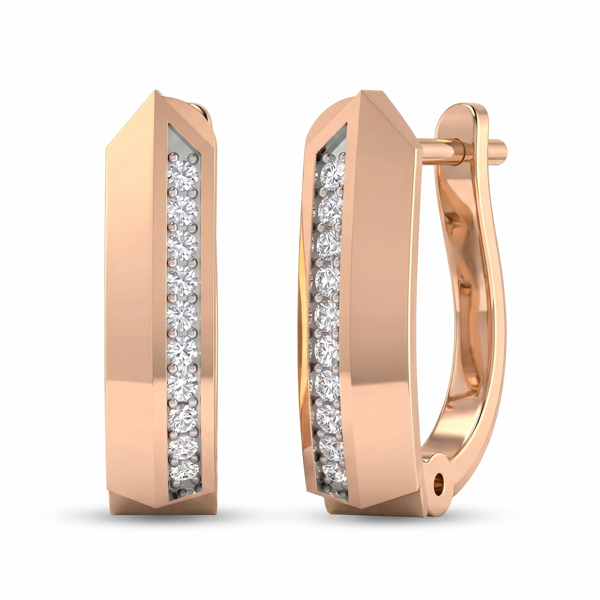Gilded Legacy Diamond Earrings by SVADEZI - rose