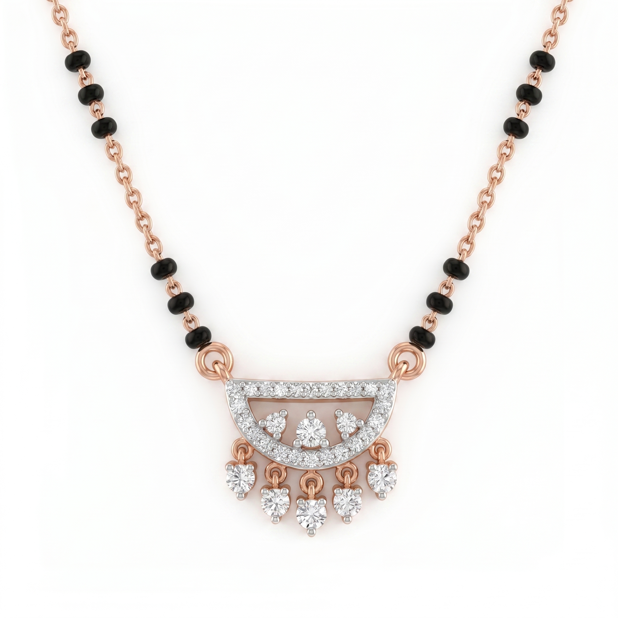 Eternal Mystique Diamond Mangalsutra by SVADEZI - rose