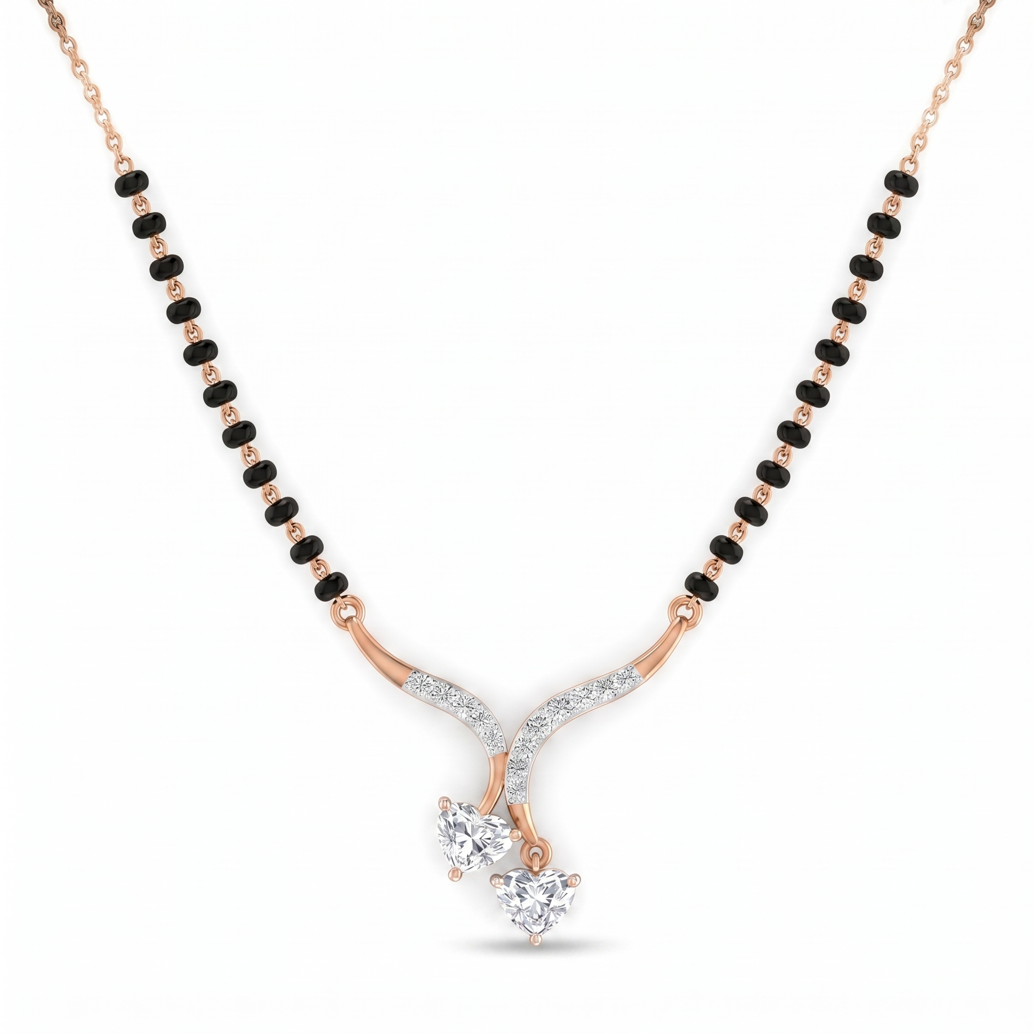 Sovereign Cascade Diamond Mangalsutra by SVADEZI - rose