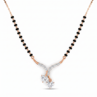 Sovereign Cascade Diamond Mangalsutra by SVADEZI - rose