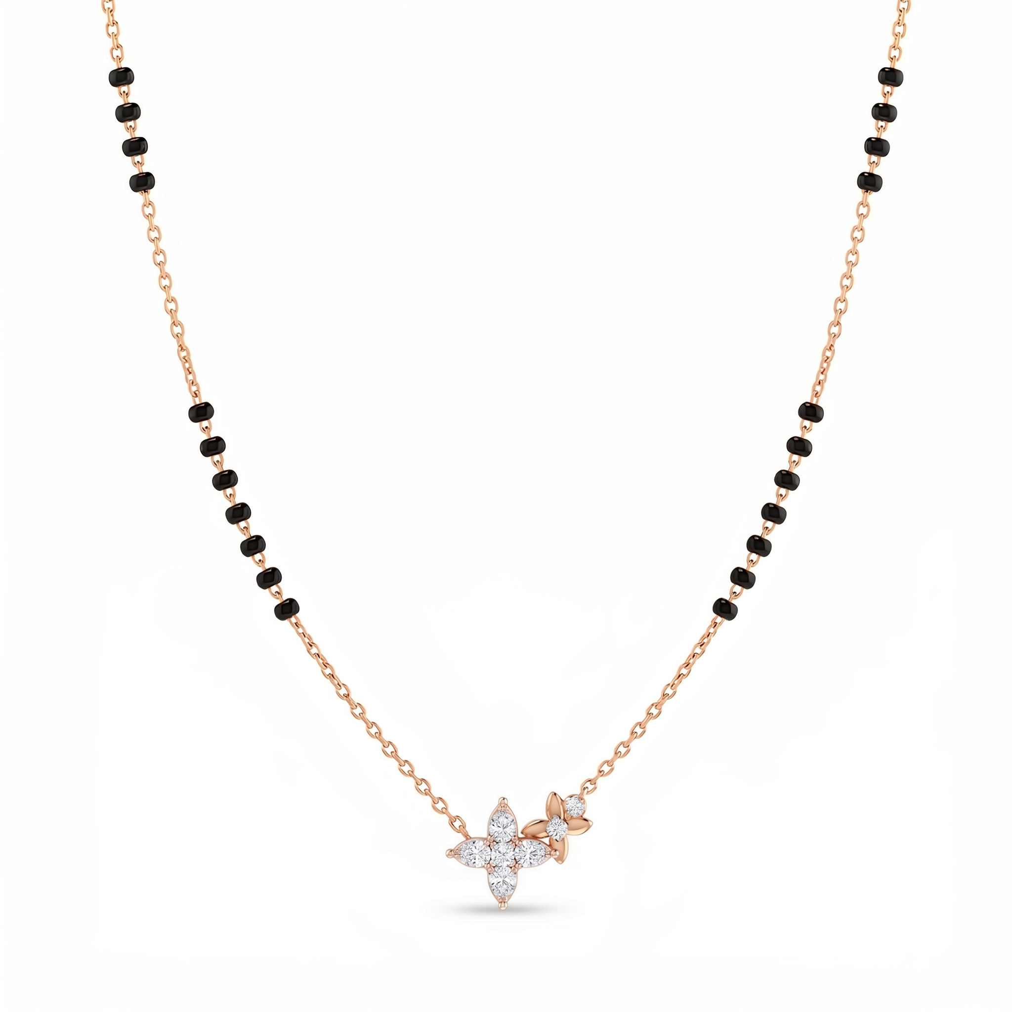 Ethereal Elegance Diamond Mangalsutra by SVADEZI - rose